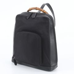 美品 ヴィンテージ オールド グッチ バンブー 003 2058 0059 5 レザー リュックサック バックパック A4 レディース WIE EV7-6【中古】