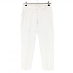 ビームスゴルフ パンツ 白 無地 ストレッチ 後ろウエストゴム レディース M ゴルフウェア BEAMS GOLF