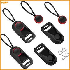 送料無料★Cobby アンカーリンクス ストラップアダプター 三角リング付 カメラ・双眼鏡に汎用 黒+赤 (4枚セット) 送料無料