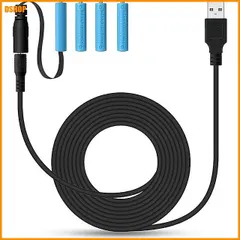 送料無料★LANMU 単4形 ダミー電池 単4 バッテリー電源 4個セット充電池USB-DCケーブル付き 単4形バッテリ 送料無料