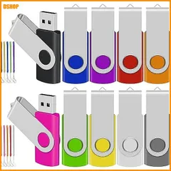 送料無料★TEWENE USBメモリ 4GB 10個セット 10色 回転式 フラッシュメモリー フラッシュドライブ US 送料無料