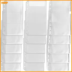 送料無料★DY.2ten システム手帳 A6 バインダーポケット 15枚 6穴 PVC ファスナーポケット 名刺 クリア アウトレット