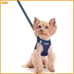 送料無料★Rabbitgoo 犬ハーネス リードセット 超小型犬 小型犬 犬用 胴輪 ソフト マジックテープ付き (ネイ アウトレット