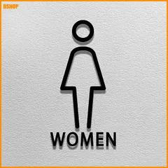 【激安】送料無料★トイレサイン アクリル製 立体 トイレ ステッカー Men Women 男性 女性 WC 看板 表示 お手洗い