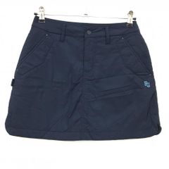 【美品】パーリーゲイツ 中綿スカート ネイビー×ライトブルー ロゴ刺しゅう レディース 0(S) ゴルフウェア PEARLY GATES