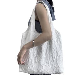 [Lamerry] サブバッグ 結婚式 A4対応 マチあり 大きめ 折りたたみ レーストート パーティー フォーマル 着物 バック レディース 白 