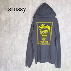 『stussy』ステューシー(L)GLOBAL ROOTZ CREW グローバル ルーツ ジップアップパーカー