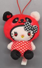 【中古】ぬいぐるみマスコット・ぬいぐるみバッジ パンダ ハローキティ(C/赤パンダ×白ドット) ゴシックマスコット 「パンダ ハローキティ」