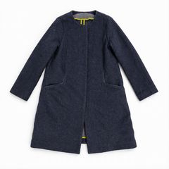 LANVIN en Bleu ランバンオンブルー ノーカラーコート ネイビー