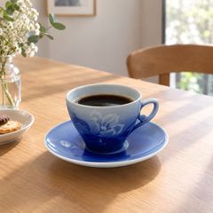 Royal Copenhagen　ロイヤルコペンハーゲン　ブルーカラー　クリスマスローズデミタスカップ＆ソーサ
