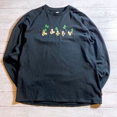 【希少キャラクター】LEVI’S DISNEY LONG SLEEVE T-SHIRT リーバイス ディズニー ミッキー グーフィー ドナルド プルート ブラック 黒 長袖Tシャツ ロングスリーブ 古着 #26260