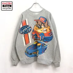 90s USA製 vintage タズマニアン・デビル Tasmanian Devil レーシング スウェット トレーナー メンズ 表記XLサイズ