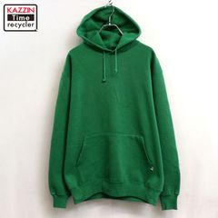 90s USA製 vintage RUSSELL 無地 スウェット パーカー メンズ 表記XLサイズ