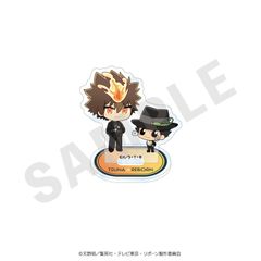 【予約】【新品】家庭教師ヒットマンREBORN！ ミニキャラ アクリルスタンド ブラックニットコーデver. リボーン＆沢田 綱吉【正規品】