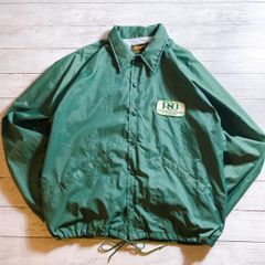 【希少ワーク】90s Vintage USA製 GANGSTER COACH JACKET ギャングスター グリーン 緑 ワッペンロゴ コーチジャケット ナイロンジャケット USAワーク 古着 #26266