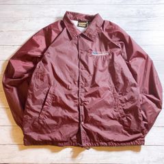 【企業系ヴィンテージ】AUBURN SPORTSWEAR COACH JACKET オーバーン バーガンディ ボルドー New Century Transportation 企業ロゴ ナイロン コーチジャケット 古着 #26268