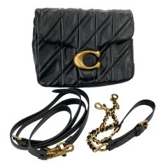 186005 現状品 COACH コーチ ショルダーバッグ ハンド 2Way キルティング  F2481-CW629  ブラック