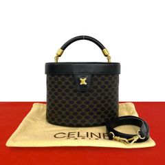 ほぼ未使用 袋付 CELINE セリーヌ マカダム 柄 トリオンフ ロゴ 金具