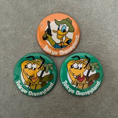Disney｜東京ディズニーランド ヴィンテージ 缶バッジ 3個セット ドナルド プルート