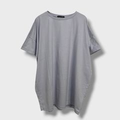 ☆タグ付き未使用品☆mizuiroind☆ミズイロインド☆ワイドTシャツ☆ドロップショルダー☆サックス☆フリーサイズ☆J26M