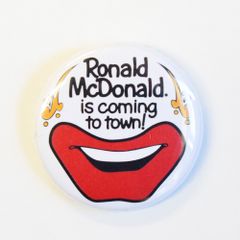 缶バッチ #CB094 RONALD FACE ドナルド ロナルド マクドナルド  缶バッジ 直径3cm アメリカン雑貨