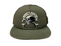 シュプリーム SUPREME × BOUNTY HUNTER バウンティ ハンター 23AW Mesh Back 5-Panel Cap メッシュ バック キャップ ドクロ 緑 帽子 メンズ帽子 キャップ ロゴ カーキ ONE SIZEサイズ 104H-134