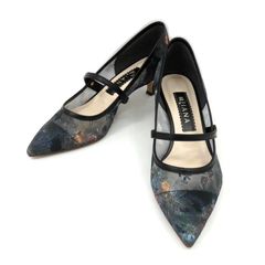 DAIANA メリージェーン クロブーケプリント シシュウチュール パンプス ABランク 24