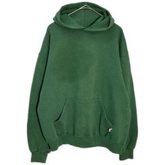 90年代 RUSSELL ATHLETIC / ラッセル スウェットパーカー 無地 グリーン (メンズ L) 中古 古着 Z2118