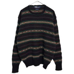 90年代 Polo by Ralph Lauren / ポロ ラルフローレン ウールニット セーター フェアアイル柄 マルチカラー (メンズ L) 中古 古着 Z2123
