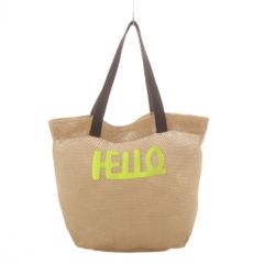 ラドロー LUDLOW メッシュ バッグ トートバッグ ロゴ ベージュ /RI ■OS