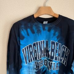 GILDAN ギルダン 長袖Tシャツ ロンT タイダイ アメリカ古着 BLUE XL