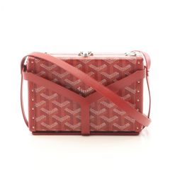 ゴヤール GOYARD ショルダーバッグ ミノディエール トランクバッグ MINA08PMLTY レッド PVCコーティングキャンバス レザー ミノディエール トランクバッグ レディース