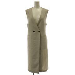 グリーンレーベルリラクシング ユナイテッドアローズ green label relaxing ロングジレ ベスト ダブル F グレージュ 3522-165-1588 /GG
