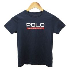 ポロ ラルフローレン POLO RALPH LAUREN Tシャツ 130 紺 ネイビー ロゴプリント 半袖 /RN ■ECD009