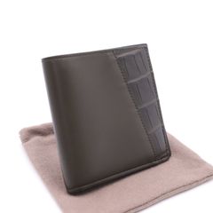 3日以内返品可 未使用 BOTTEGAVENETA ボッテガヴェネタ クロコ レザー コンパクト ウォレット 583611 二つ折り財布 カーキグリーン クロコダイル カーフレザー レディース