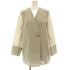 イエナ IENA 24SS シアージャケット ノーカラージャケット 36 ベージュ 24010900401010 /HN