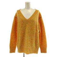 マカフィー MACPHEE トゥモローランド × ジャミーソンズ Jamieson’s ニット セーター ウール 長袖 Vネック S 黄 /GG ■NI