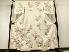 平和屋着物●創業460年・千總　訪問着　駒刺繍　草花文　金彩　正絹　逸品　AABM8216fy