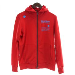 デサント DESCENTE Move Sport パーカー ジャケット 上着 M 赤 レッド ジップアップ 長袖 フード付き /AP ■MA