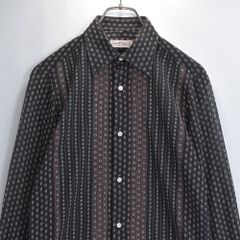 80s EVAN-PICONE エヴァンピコーネ 長袖ブラウス プリーツ ボウタイ 小 