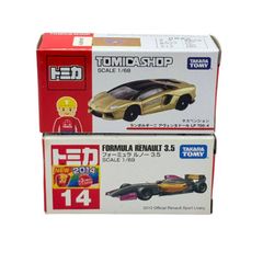 TAKARA TOMY トミカ ショップオリジナル ランボルギーニ アヴェンタドール LP700-4 金色 No.14 フォーミュラルノー3.5 2台 ミニカー