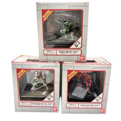 BANDAI ポリストーンコレクション 機動戦士ガンダム Vol.1 G-1量産型ザク G-2ガンダム G-3シャア専用ザク 3体 ジオラマフィギュア