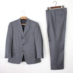 33【極美品】ブルックスブラザーズ スーツ 37SHT 31W A5 M メンズ グレー ストライプ 毛100% 秋冬 Brooks Brothers