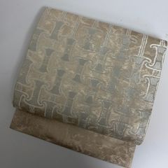 名古屋帯 正絹 引き箔 上品なデザイン 九寸 c-1860