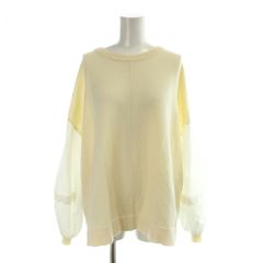 トラッゾドンナ Torrazzo Donna シャツ ブラウス F アイボリー 白 ホワイト ラウンドネック 長袖 ニット切り替え 6225-327 /AP