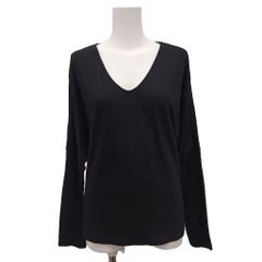 セオリー Theory カットソー Tシャツ 長袖 ドルマンスリーブ S 黒 ブラック 01-8101006-050-902 /HN