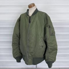 ALPHA INDUSTRIES MA-1 メンズフライトジャケット Lサイズ カーキ MIL-J-82790J アルファ ジャンパー/304529