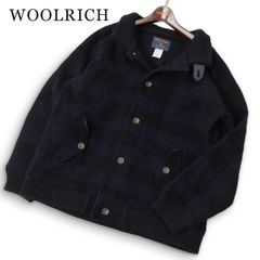 90s~00s★ WOOLRICH ウールリッチ 秋冬★ ウール ボーダー リブ ドンキー ジャケット Sz.L メンズ