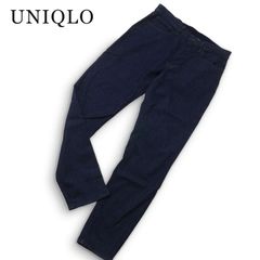 25AW★ UNIQLO ユニクロ 通年 【EZYジーンズ】 ストレッチ スリム インディゴ イージー デニム パンツ ジーンズ Sz.L メンズ