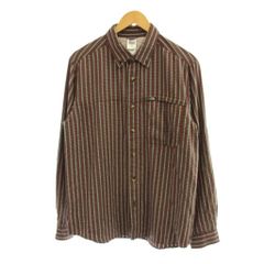 ザノースフェイス THE NORTH FACE シャツ M 茶 赤 チェック柄 長袖 胸ポケット /JP
